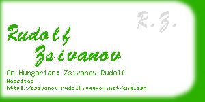 rudolf zsivanov business card